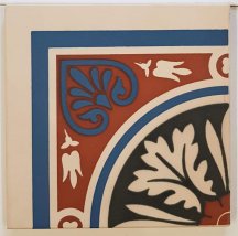 Winckelmans Simple Colors Decors Encaustic Enc 16 White Dark Blue-Red-Black 15x15