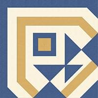 Winckelmans Simple Colors Decors Encaustic Enc 21A White D.Blue-D.Yellow 10x10
