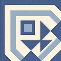 Winckelmans Simple Colors Decors Encaustic Enc 21A White D.Blue-L.Blue 10x10