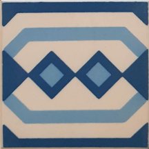 Winckelmans Simple Colors Decors Encaustic Enc 21F White D.Blue-L.Blue 10x10