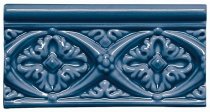 Adex Modernista Relieve Bizantino CC Azul Oscuro 7.5x15