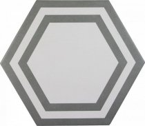 Adex Pavimento Hexagono Deco Dark Gray 20x23