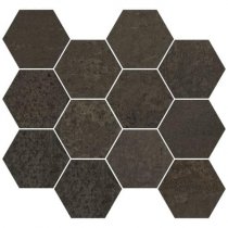 Aparici Metallic Brown Natural Mosaico Hexagonal 30x28