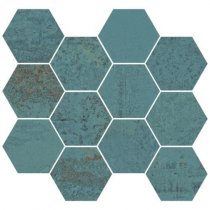 Aparici Metallic Green Natural Mosaico Hexagonal 30x28