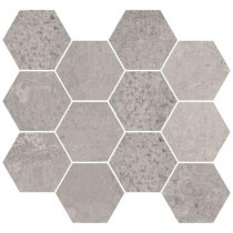 Aparici Metallic Grey Natural Mosaico Hexagonal 30x28