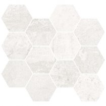 Aparici Metallic White Natural Mosaico Hexagonal 30x28