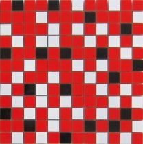 Aparici Nordic Mix Red Mosaico 2.5x2.5 29.75x29.75