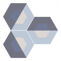 Apavisa Cube Blue Natural Hexagon 29x25