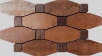 Apavisa Metal Copper Lappato Mosaic Blend 13.8x25.75