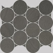 Apavisa Nanoshiba Anthracite Natural Mosaic Circle 30.07x34.84