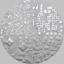 Apavisa Rendering Circle Moon Silver Decor 25x25
