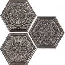 Apavisa Zinc Silver Mix Decor Hexagon 25x29