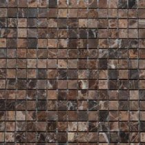 Art And Natura Marble Mosaic Dark Imperador 15х15 mm 30.5x30.5