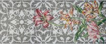 Bisazza Decori In Tecnica Artistica Tulips Grey Single 10x10 120.5x290.5