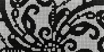 Bisazza Decori Opus Romano Embroidery Black 58.6x117.2