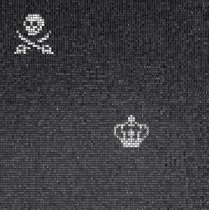 Bisazza The Crystal Collection Skulls And Crowns Black 0.97x0.97