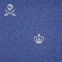 Bisazza The Crystal Collection Skulls And Crowns Blue 0.97x0.97