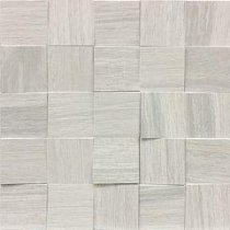 Casa Dolce Casa Wooden Tile Of Cdc White Mosaico 3D Inclinato 30x30