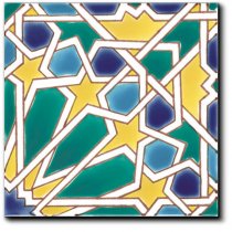 Diffusion Doremail Andalusian Carreau Morisco Bleu 15x15