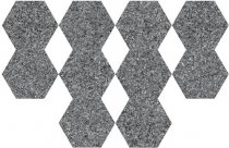 Diffusion Hexagon Granite Mix Black 22x25