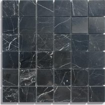 Diffusion Peter And Stone Mosaique Marbre Noir 5x5 Cm 30x30