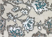 Domino Ceramika Gris Decor Flower Turquoise 25x36