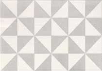 Domino Ceramika Indigo Decor Geo White 25x36