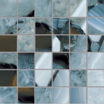 Emil Ceramica Tele Di Marmo Precious Mosaico 5x5 Agate Azure Lappato 30x30