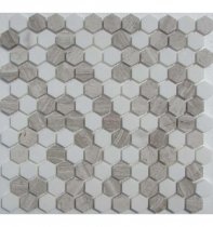 FK Marble Hexagon White-Grey 29.5x28