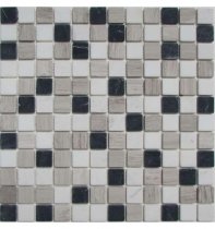 FK Marble Mix Mosaic Black Grey 23-4T 30x30