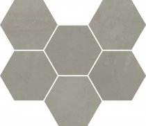 Italon Continuum Iron Mosaico Hexagon 25x29