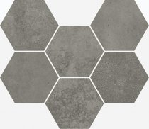 Italon Terraviva Dark Mosaico Hexagon 25x29