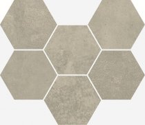 Italon Terraviva Greige Mosaico Hexagon 25x29