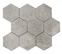 Land Portland Grey Lappato Mosaico Hexagonal 3D 23.5x27.2
