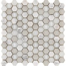 LAntic Colonial Aura Mosaics Hexagon Whites 29x30