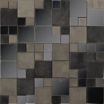 LAntic Colonial Metal Mosaics Acero Anthracite Mini 3D Cubes 30.5x30.5