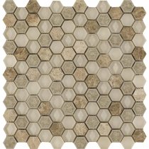 LAntic Colonial Mosaics Aura Hexagon Creams 29x30
