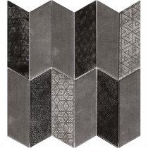 LAntic Colonial Rhomboid Mosaics Black 29.8x29.8