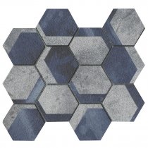 LAntic Colonial Universe Mosaics Hexagon Blue 26.7x23