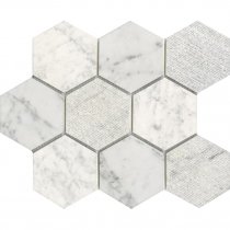 LAntic Colonial World Mosaics Hexagon Texture White 29.9x25.9
