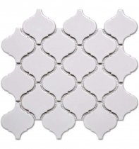 Liya Mosaic Ceramics Porcelain Arabesko Glossy White 74 24.6x28