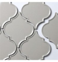 Liya Mosaic Ceramics Porcelain Arabesko Plate Light Grey 160 21.8x21.8