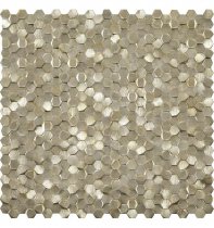 Liya Mosaic Metallic Aluminium 3D Hexagon Gold 29.8x30.8