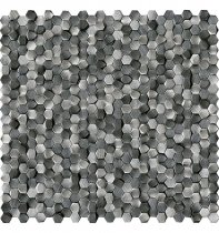 Liya Mosaic Metallic Aluminium 3D Hexagon Metal Titanium 29.8x30.8