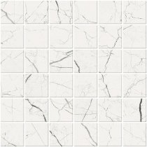 Monocibec Arcadia Tecno Bianco Mosaico Naturale Rettificato Su Rete 30x30