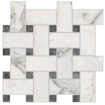 Novabell Imperial Michelangelo Mosaico Intreccio Bianco Apuano Naturale 30x30