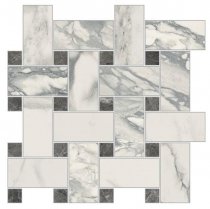 Novabell Imperial Michelangelo Mosaico Intreccio Bianco Arabescato Naturale 30x30