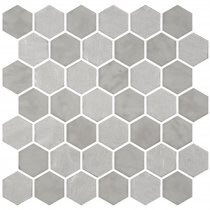 Onix Mosaico Crystalglass Hexa Grey 30x30