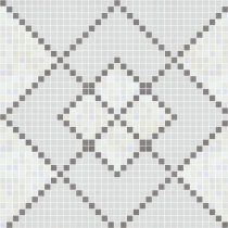 Onix Mosaico Deco Patterns Web White Grey 93.3x93.3