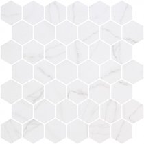 Onix Mosaico Hex Eco Stones Xl Venato White Matte 28.4x28.6